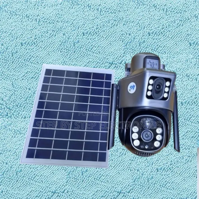 4g Simcard Dual Lens Home Security PTZ Solar CCTV Camera