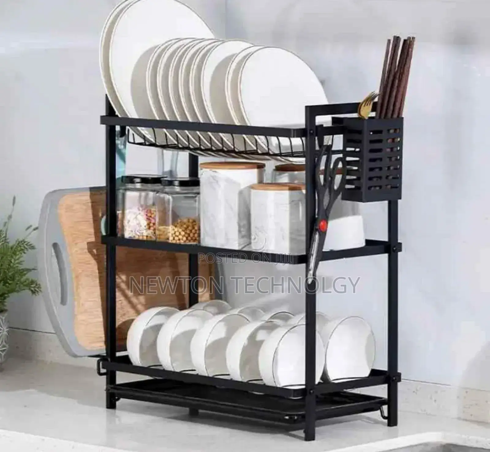 3 Tier Metallic Dishrack