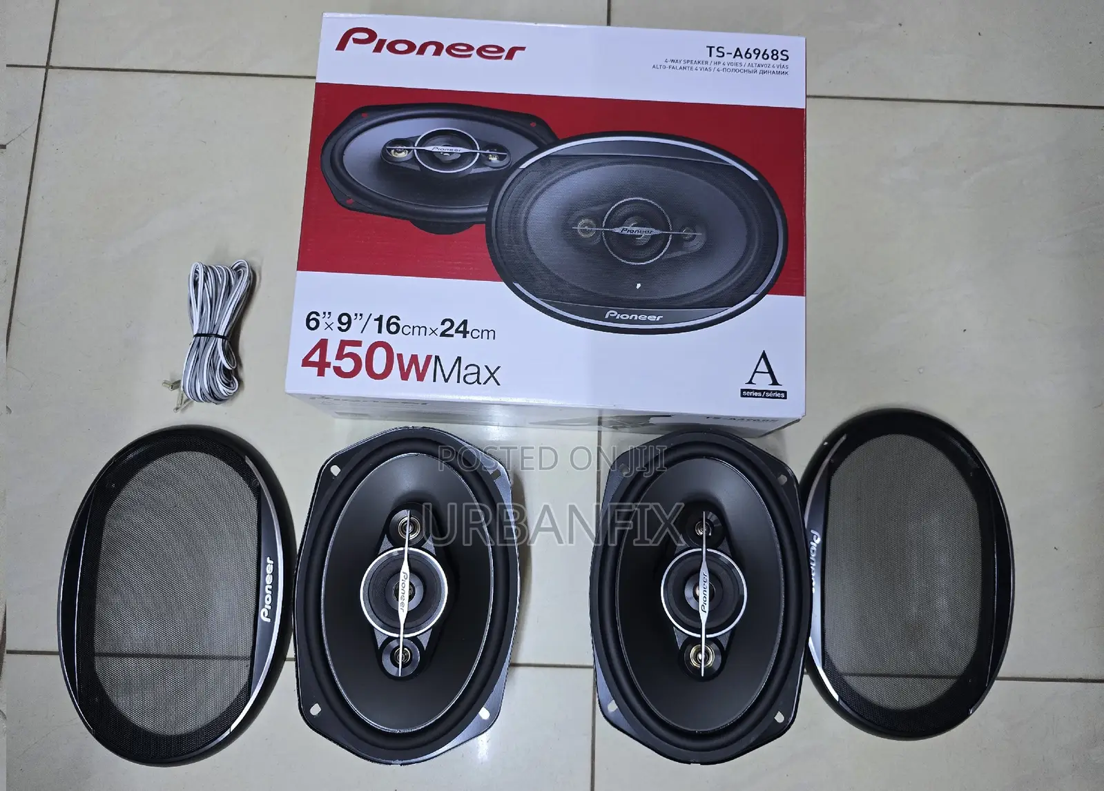 Pioneer 450watts (90watts Rms) 6 by 9 Oval Midrange Speakers