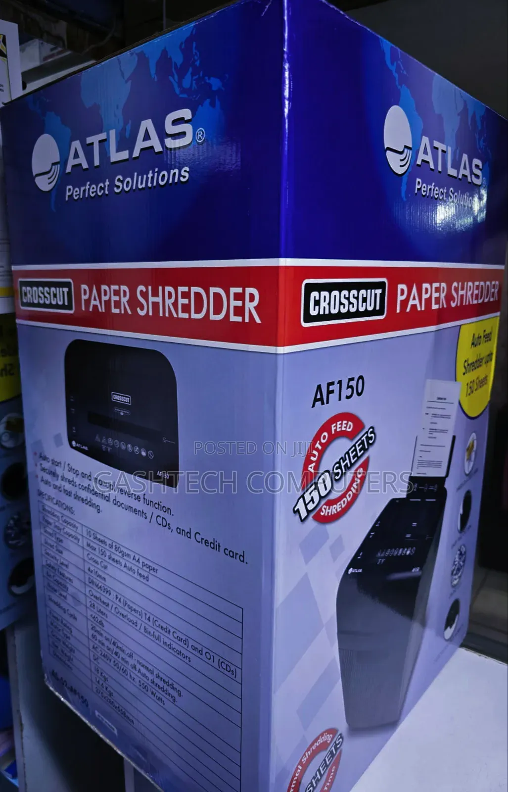 Atlas Af150 Paper Shredder: Shreds Up to 10 Sheets