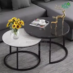 Coffee Table ; Marble Block Coffee Table With Black Veins
