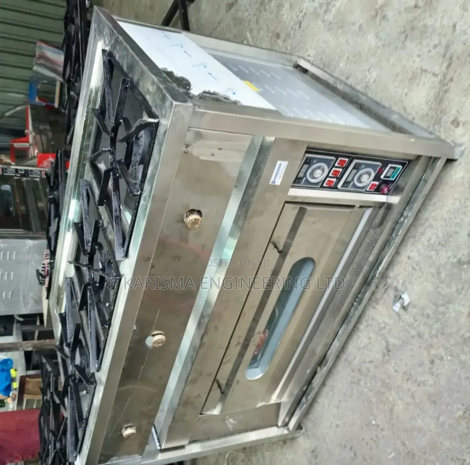 High Quality 4 Burner Cooker and Single Deck Oven