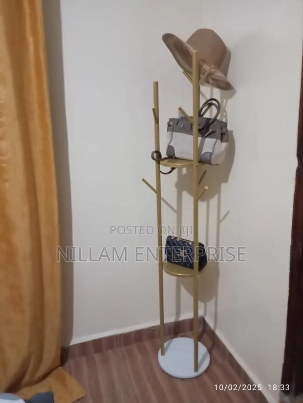 Fancy Multi-Functional Metallic Coat/Handbag Hanger - thumbnail 2