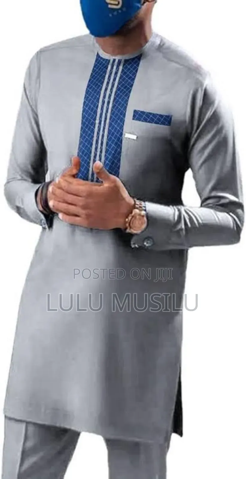 Contemporary Ankara Suit for Men
