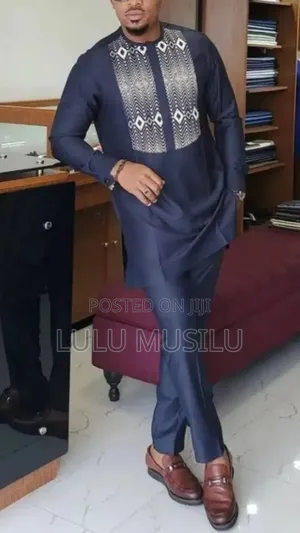Contemporary Ankara Suit for Men