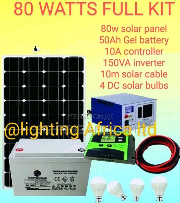 80 Watts Full Solar System to Support Home Use
