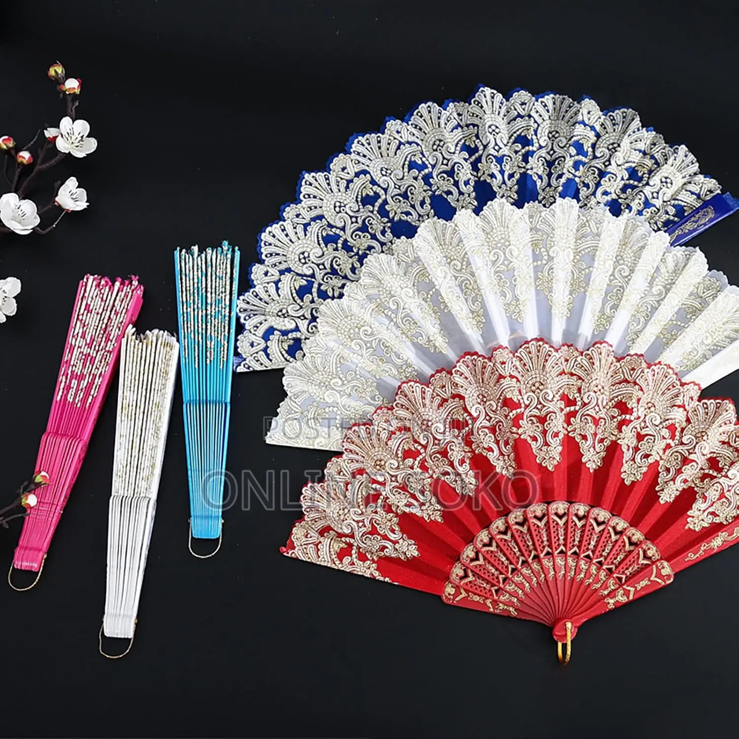 Ladies Japanese/Chinese Style Vintage Handheld Foldable Fans