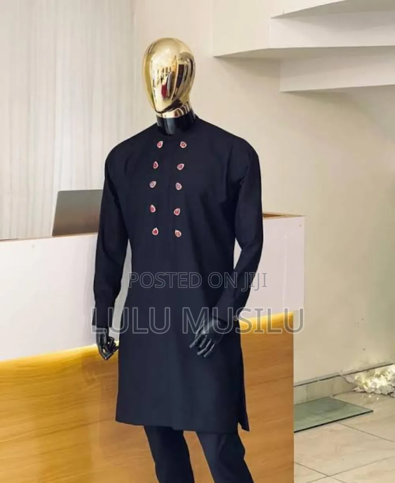 Sleek Ankara Suit for Men