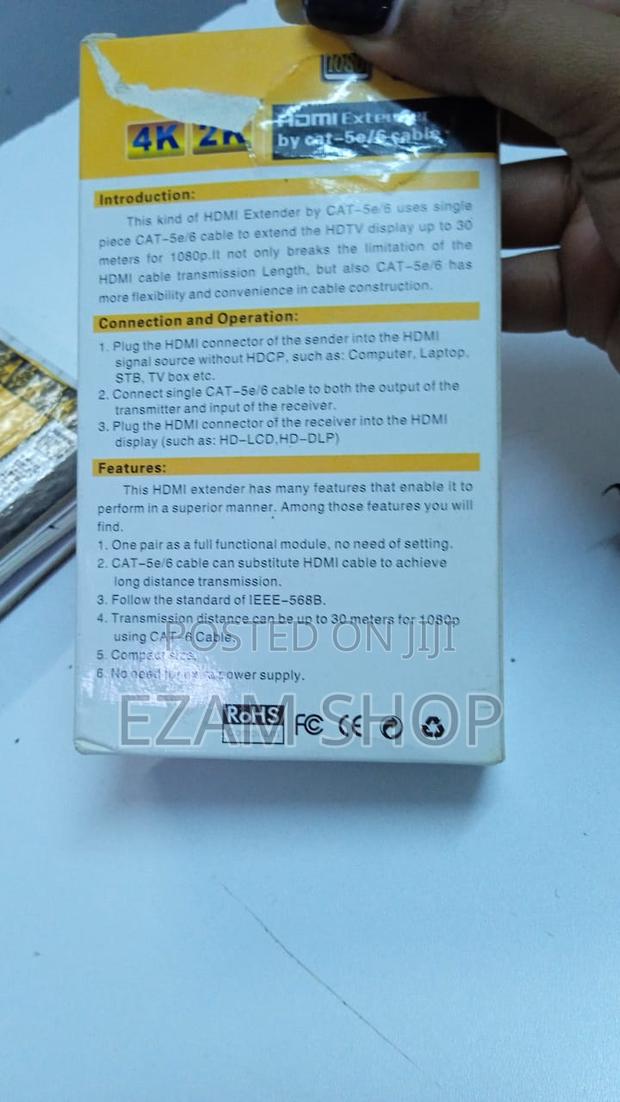 Hdmi Extender by Cat -5e/6 Cable - thumbnail 3