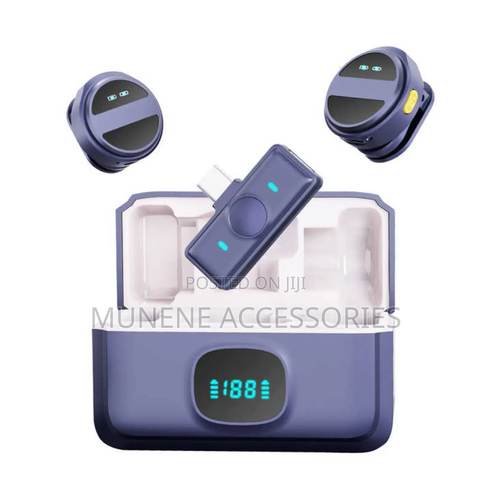 Usb C Dual Wireless Microphone - Charging Case, Noise Cancel