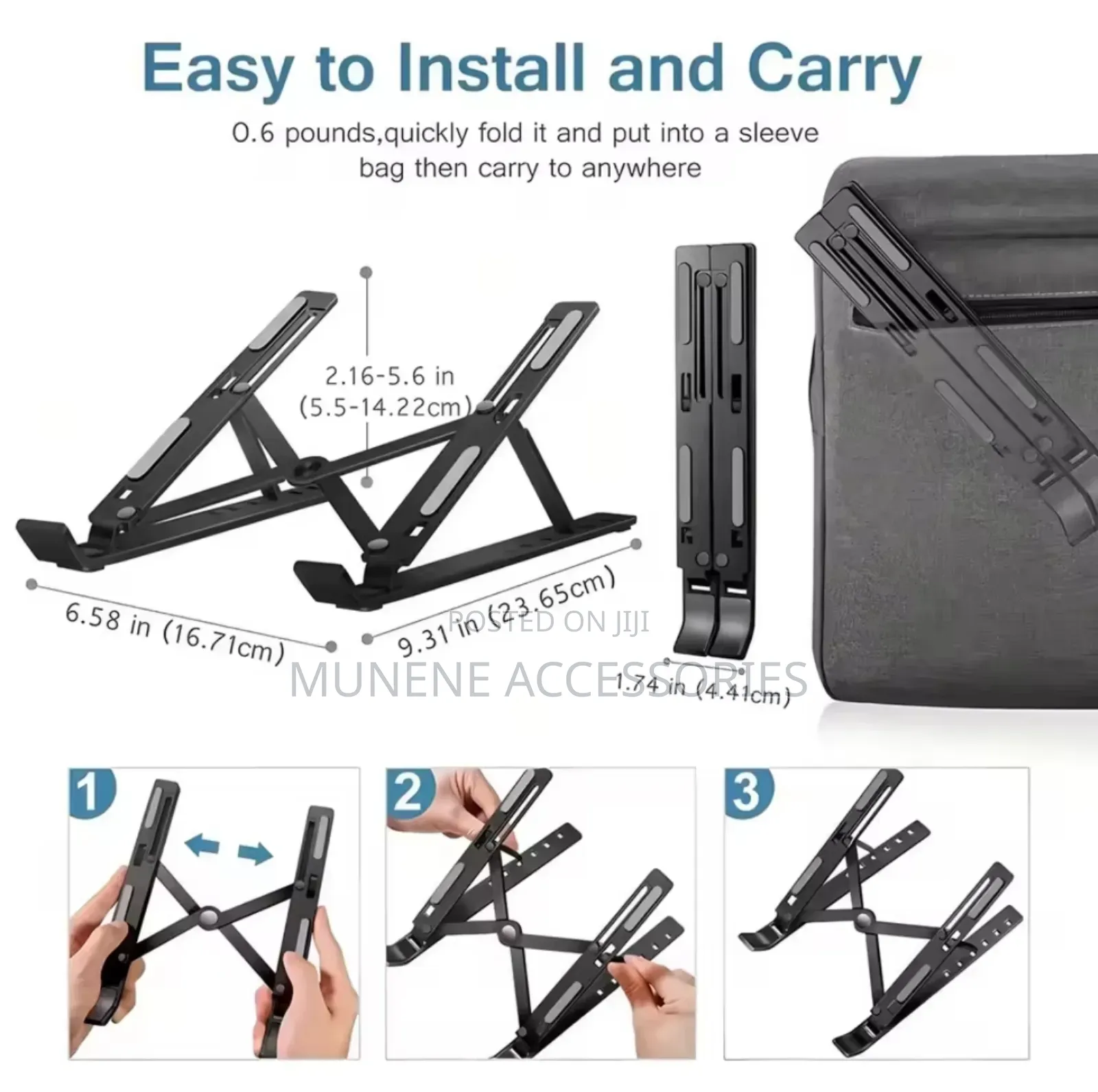 Aluminium Laptop Notebook Holder Stand, 7 Level, Very Light