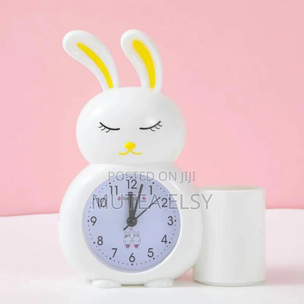 White,Pink Blue Cute Rabbit Alarm Clock - thumbnail 4