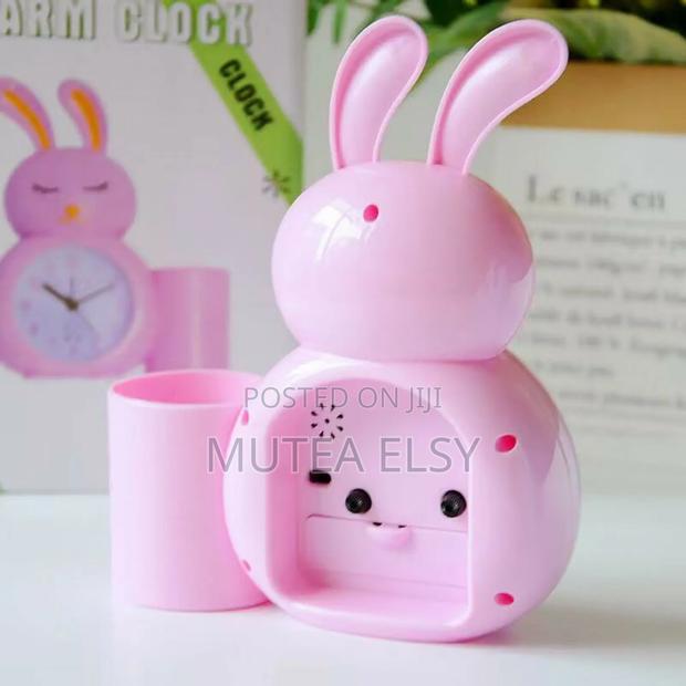 White,Pink Blue Cute Rabbit Alarm Clock - thumbnail 5