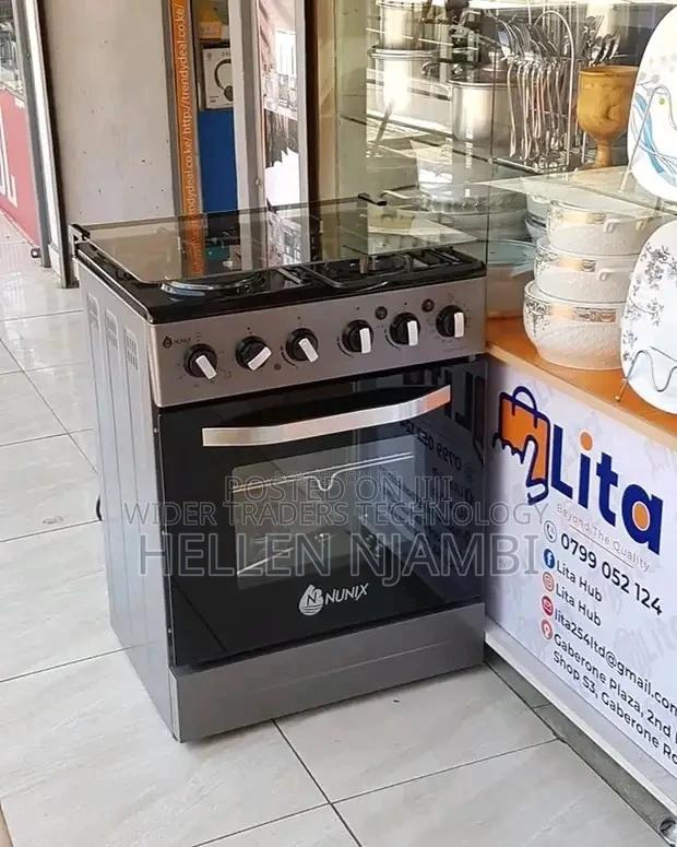 Nunix 3g+1e 50×55cm Standing Cooker With Electric Oven