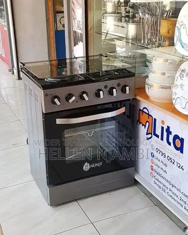 Nunix 3g+1e 50×55cm Standing Cooker With Electric Oven