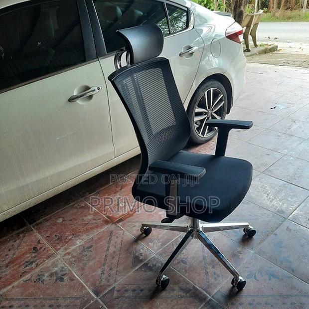Office Chair; Classic Metal Backrest Support Office Chair - thumbnail 4