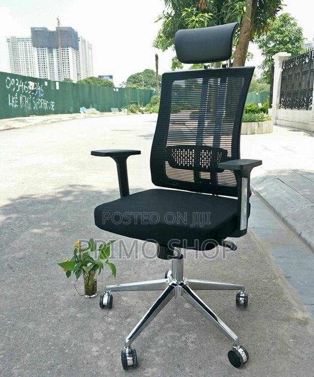 Office Chair; Classic Metal Backrest Support Office Chair - thumbnail 5