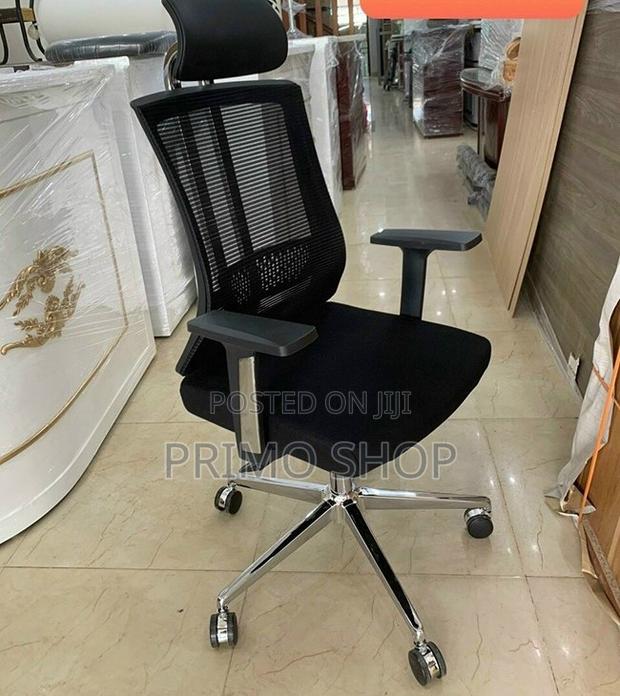 Office Chair; Classic Metal Backrest Support Office Chair - thumbnail 6