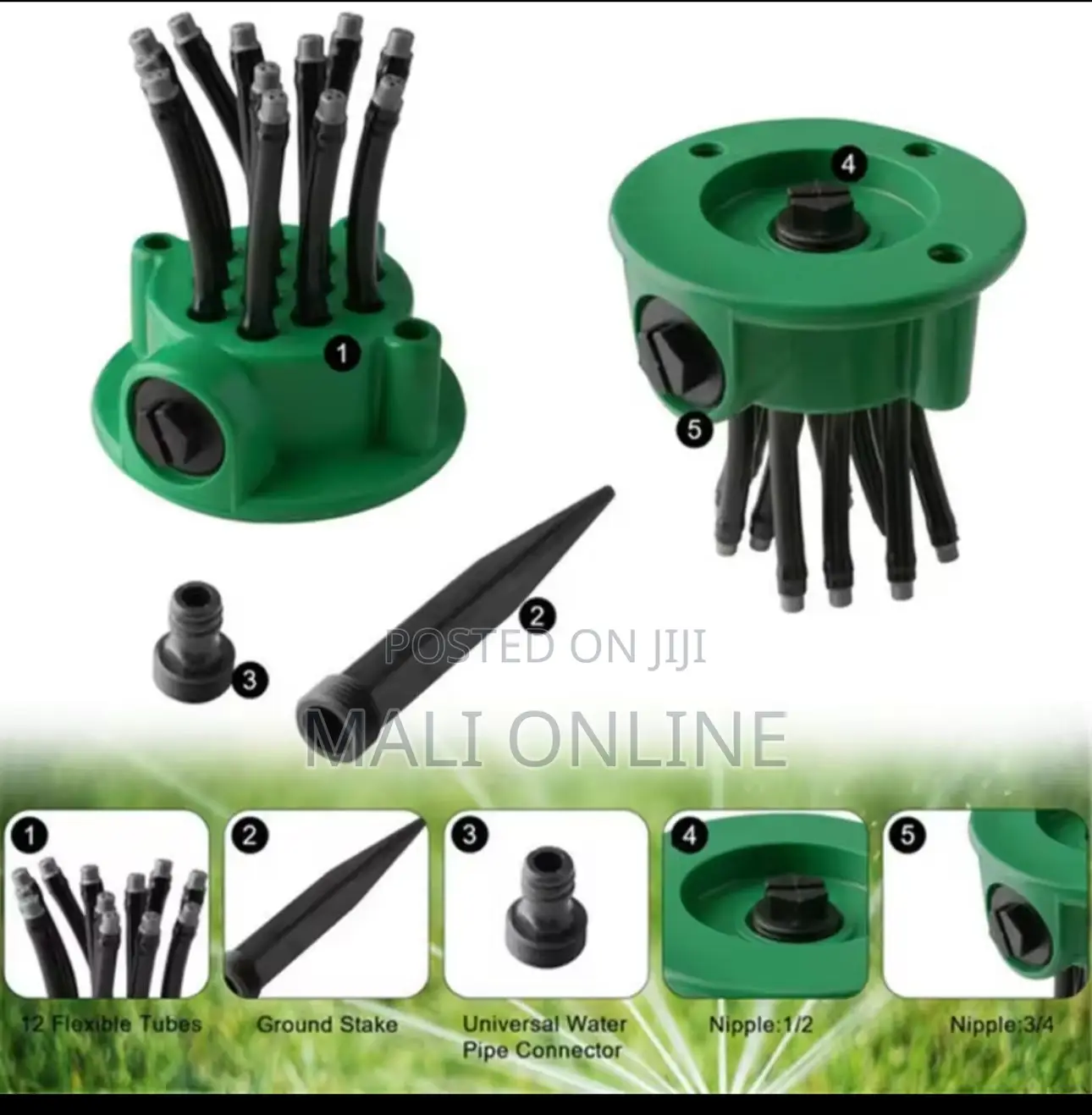 360°Automatic Gardensprinkler With Adjustable Noodle Nozzles