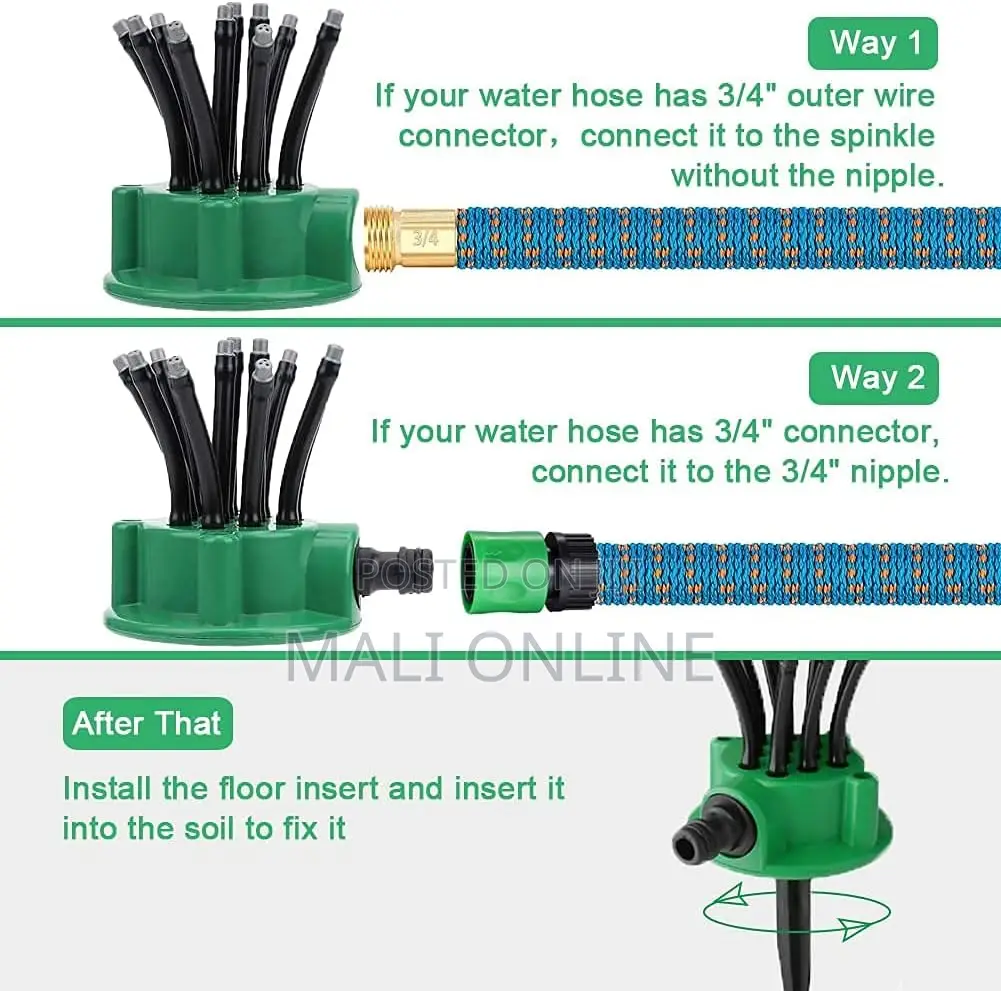 360°Automatic Gardensprinkler With Adjustable Noodle Nozzles