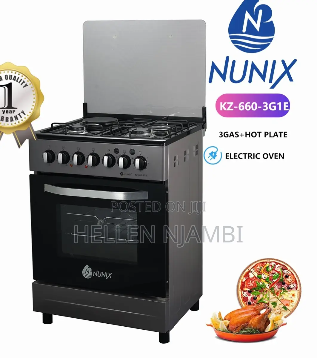 Nunix 60 By 60 Standing Cooker 3g+1e With Electric Oven