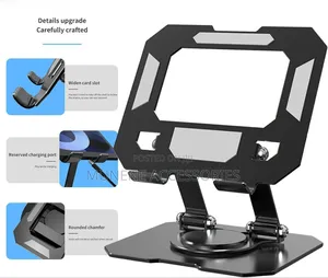 Metallic Height Adjustable Laptop Tablet Rotatable Stand
