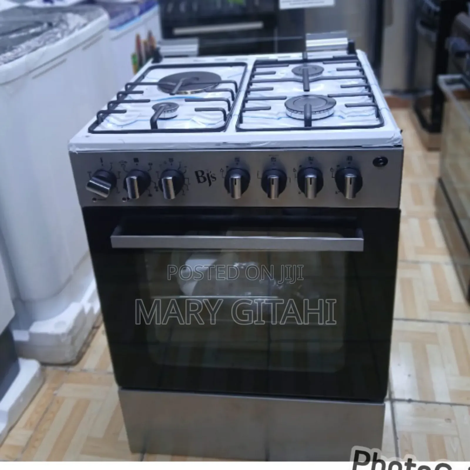 3gas 1electric BJS Standing Cooker Inox(Elite) at 