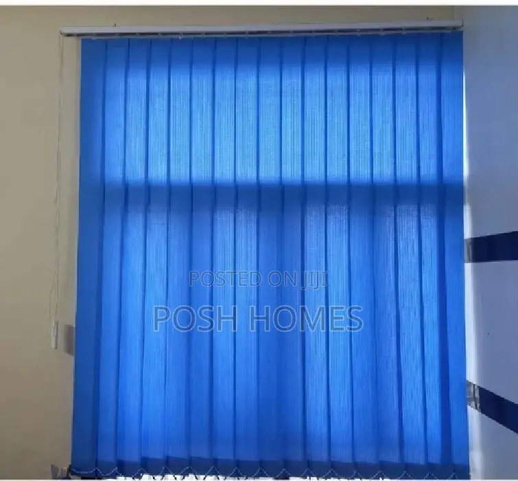 Dark Blue Smart Vertical Window Blinds