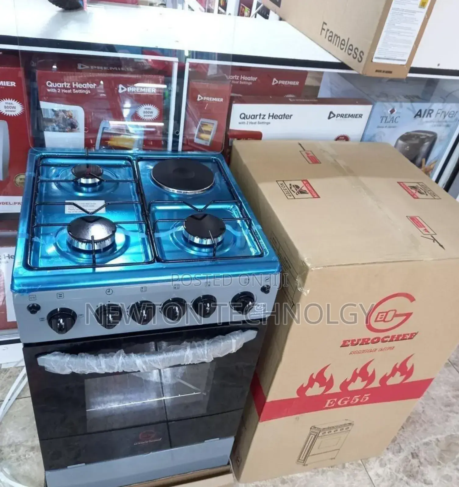 Free Standing 3 Gas Burner +1 Electric Cooker