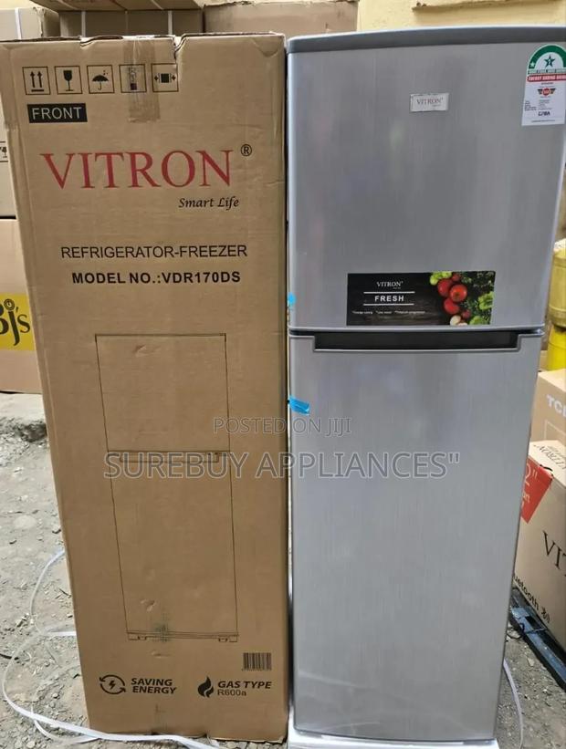 Vitron Vdr170ds 170 LTRS Double Door Fridge Silver Hairline