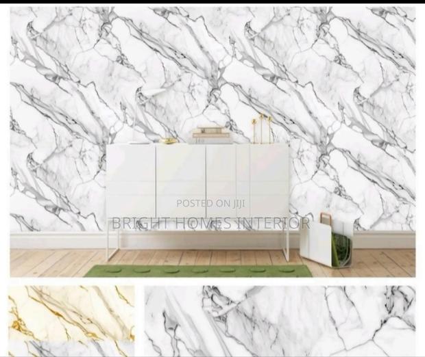 Improve Elegacy With Silver/Grey Marble Wallpaper