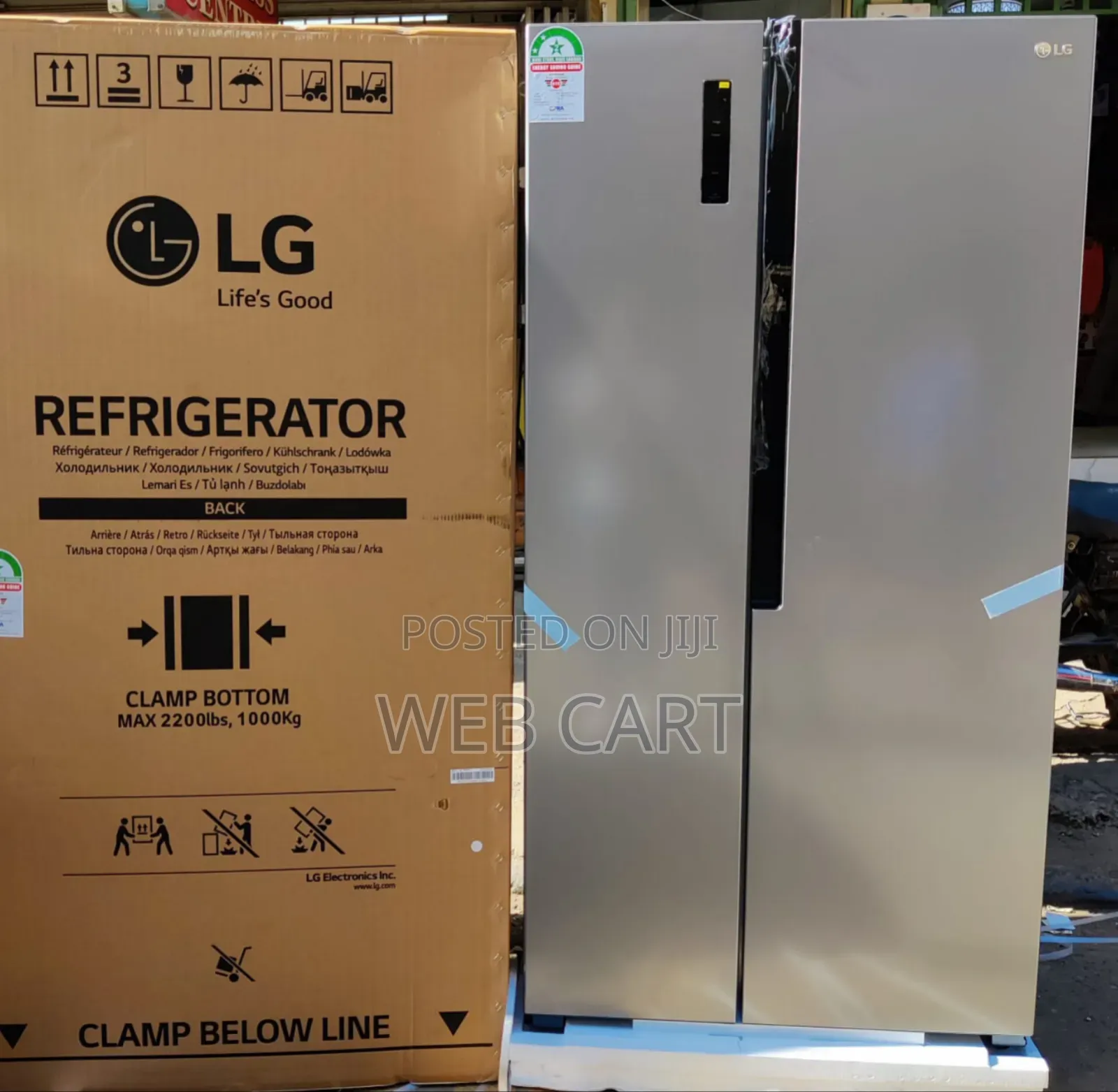 *Lg Side by Side Fridge 519litres No Frost Gc-Fb507pqam