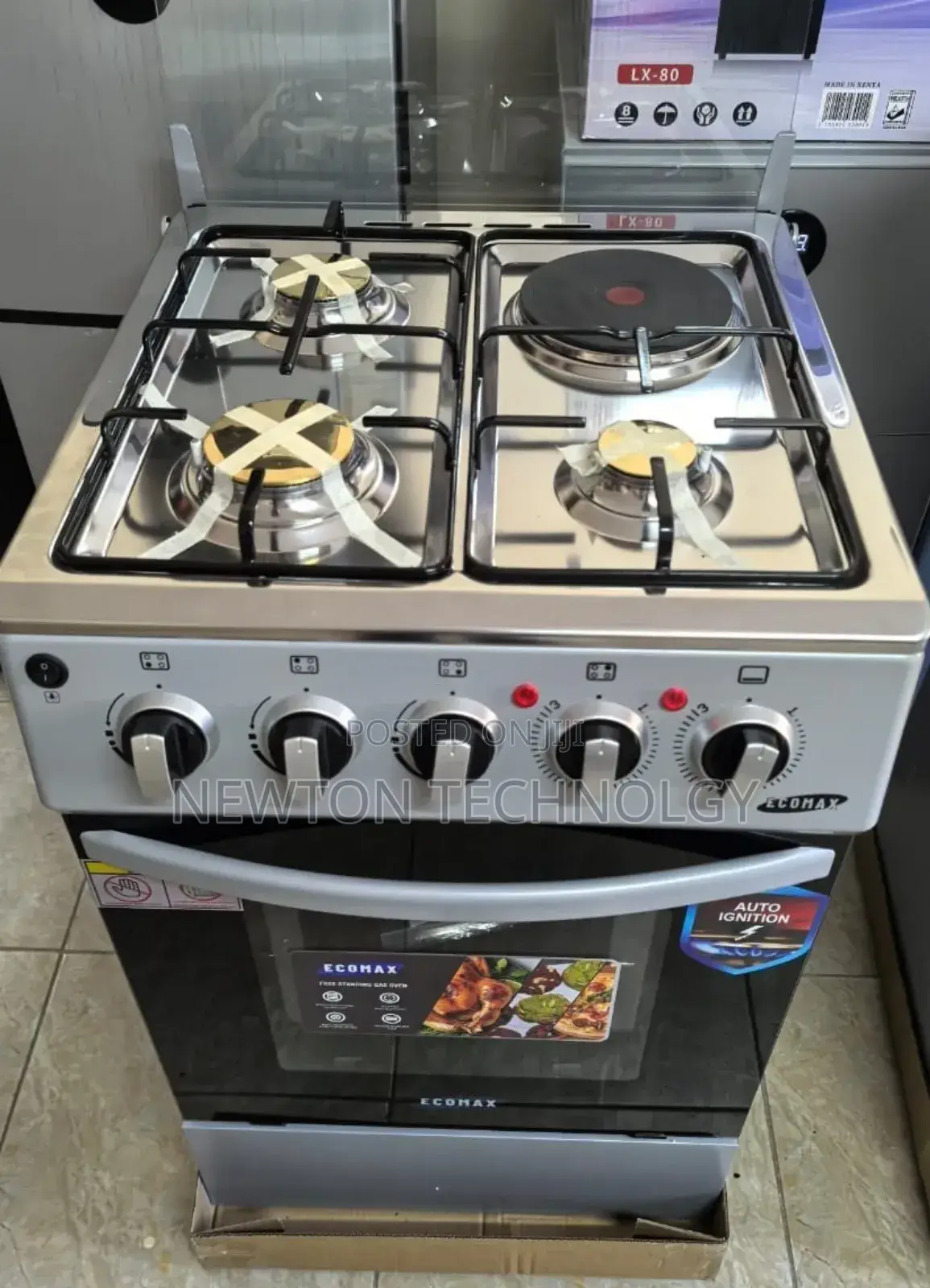 Ecomax 3 Gas + 1 Electric Cooker 50*55 With Electric Oven