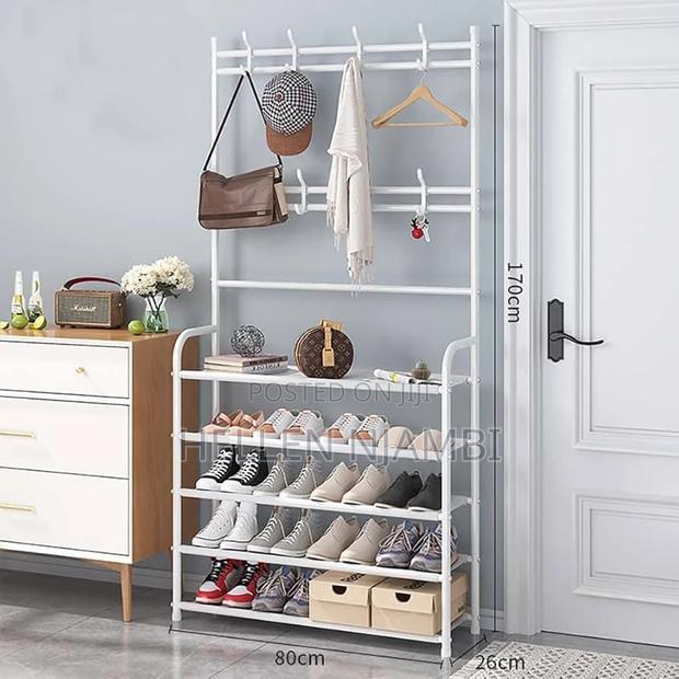 Shoe Rack Organizer 5tier + Hat Coat Rack - main view