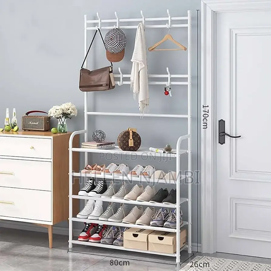 Shoe Rack Organizer 5tier + Hat Coat Rack