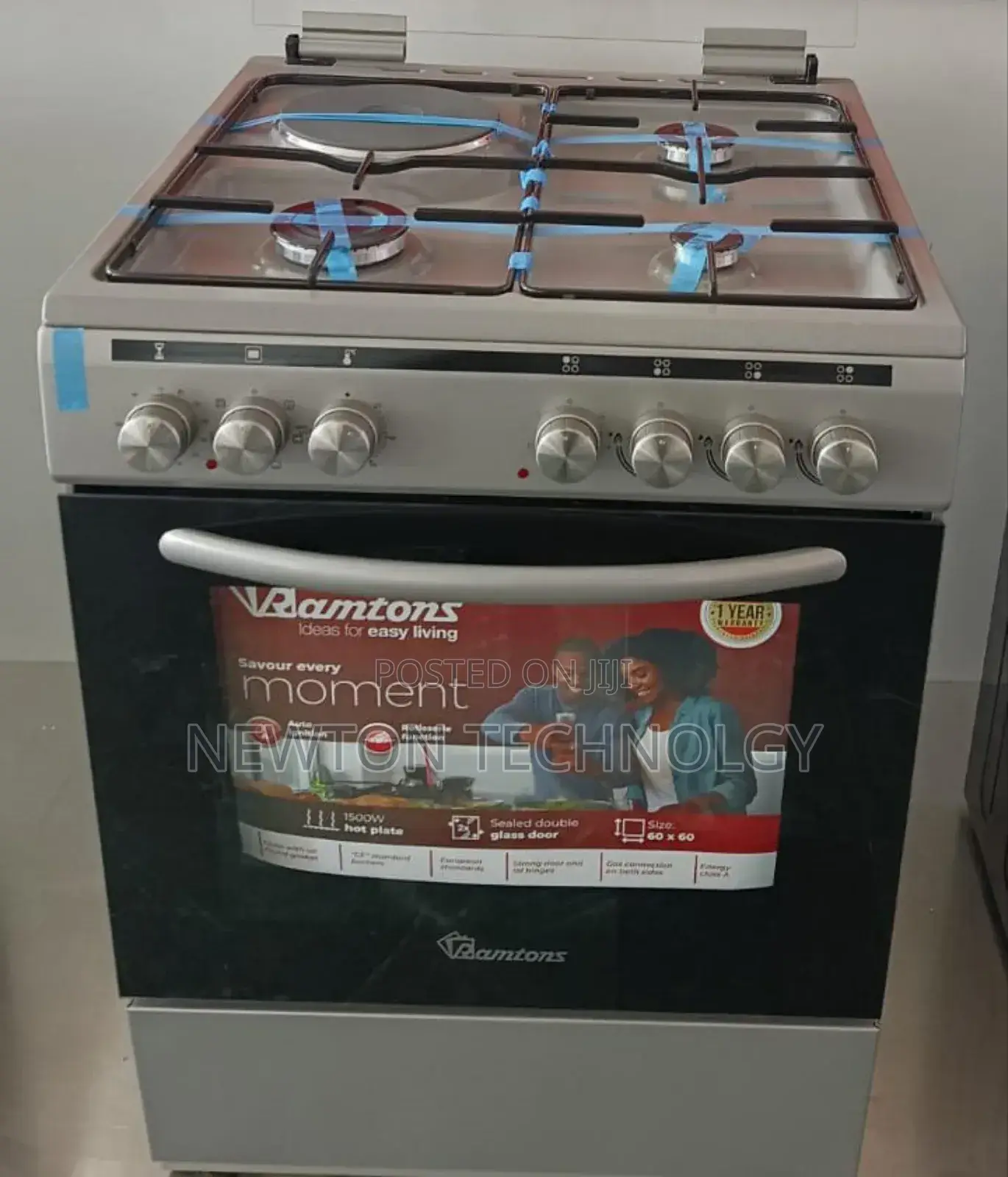 3g+1e 60x60 Silver Cooker - Rc/606 Ramtons Standing Cooker