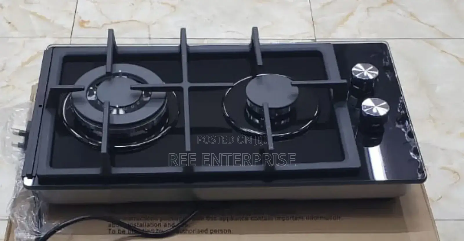 New Haier Glass Inbuilt 2 Burner With Wok Burner Hob Cooker