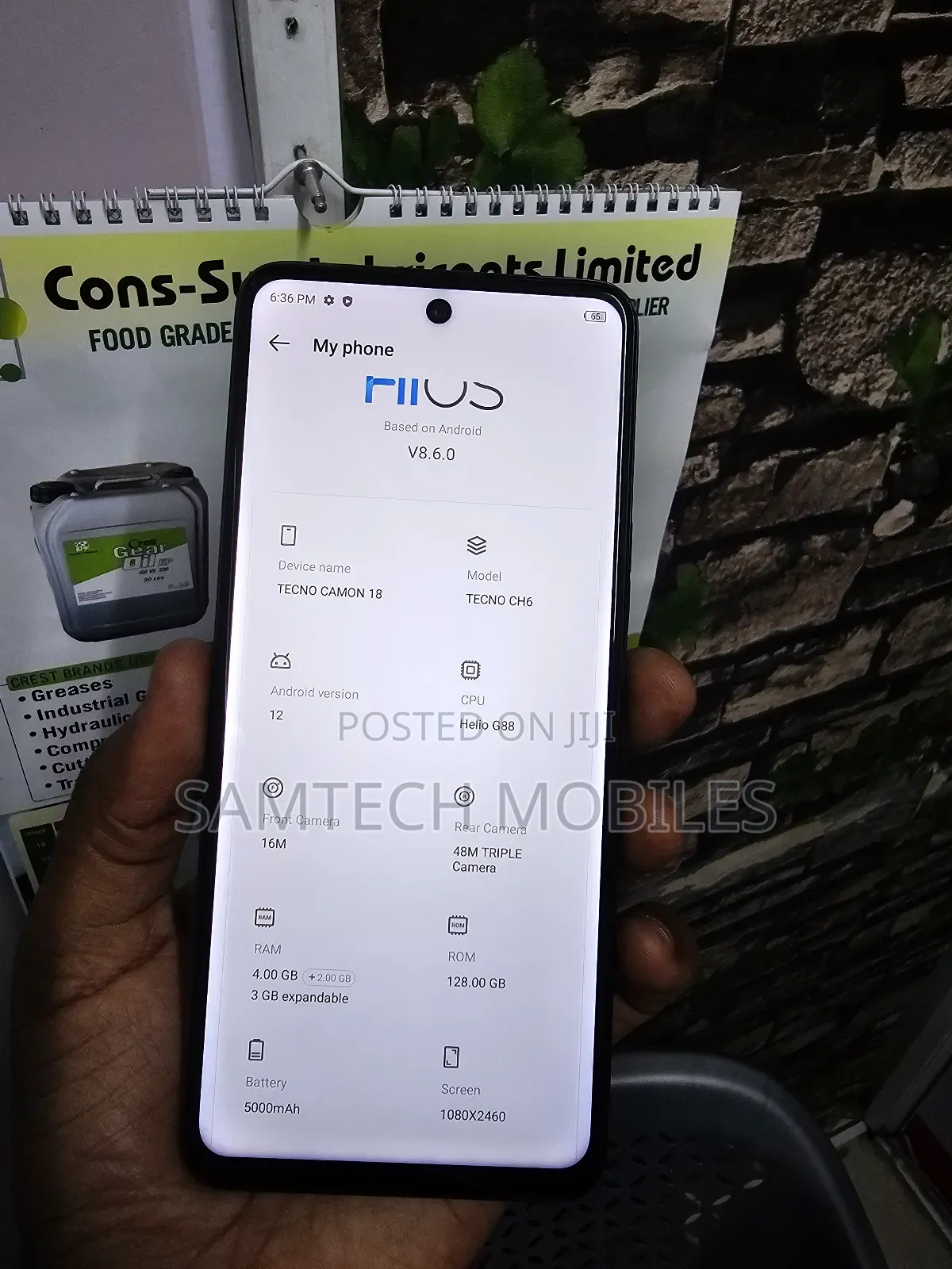 Tecno Camon 18 128 GB Gray