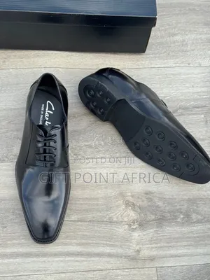 Clarks Leather Official Shoes With Rubber Sole