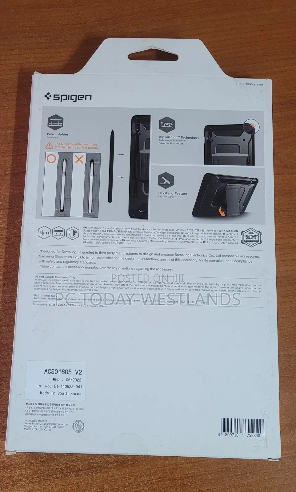 Spigen Rugged Armor Case For Galaxy Tab S8 / Tab S7