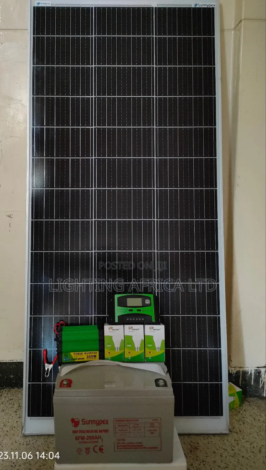 300 Watts Solar - 200ah Gel Battery - 600w Inverter - 40a Controller