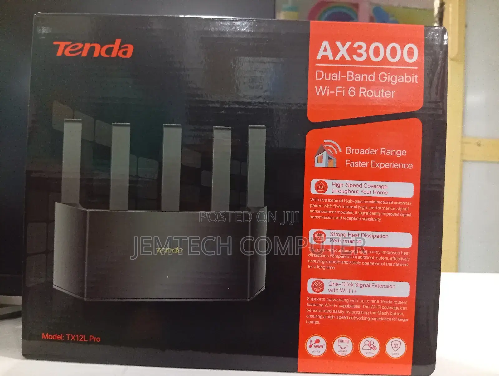 Tenda Tx12l Pro Wifi 6 Router Ax3000 High Speed Coverage