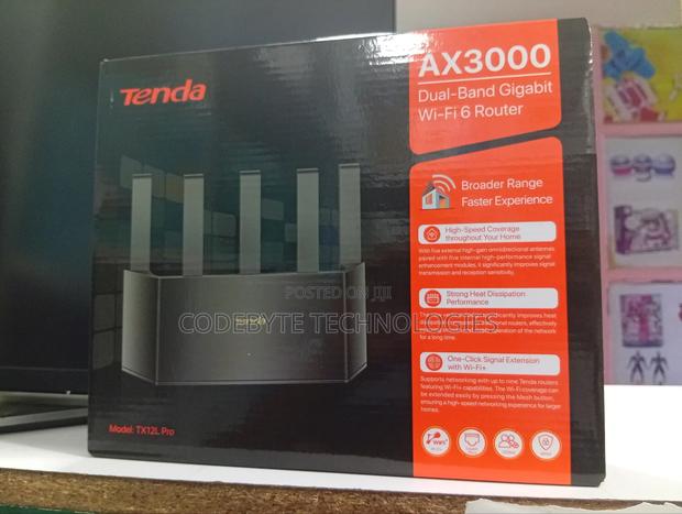 Tenda Tx12l Pro Wifi 6 Router Ax3000 High Speed Coverage - thumbnail 4