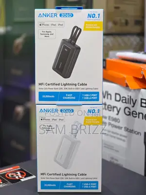 Anker Zolo Power Bank 30w Built in Usb-C and Lightning