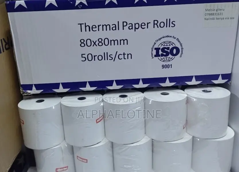 50 PCS Per Box 80mm X 80mm Thermal Roll.