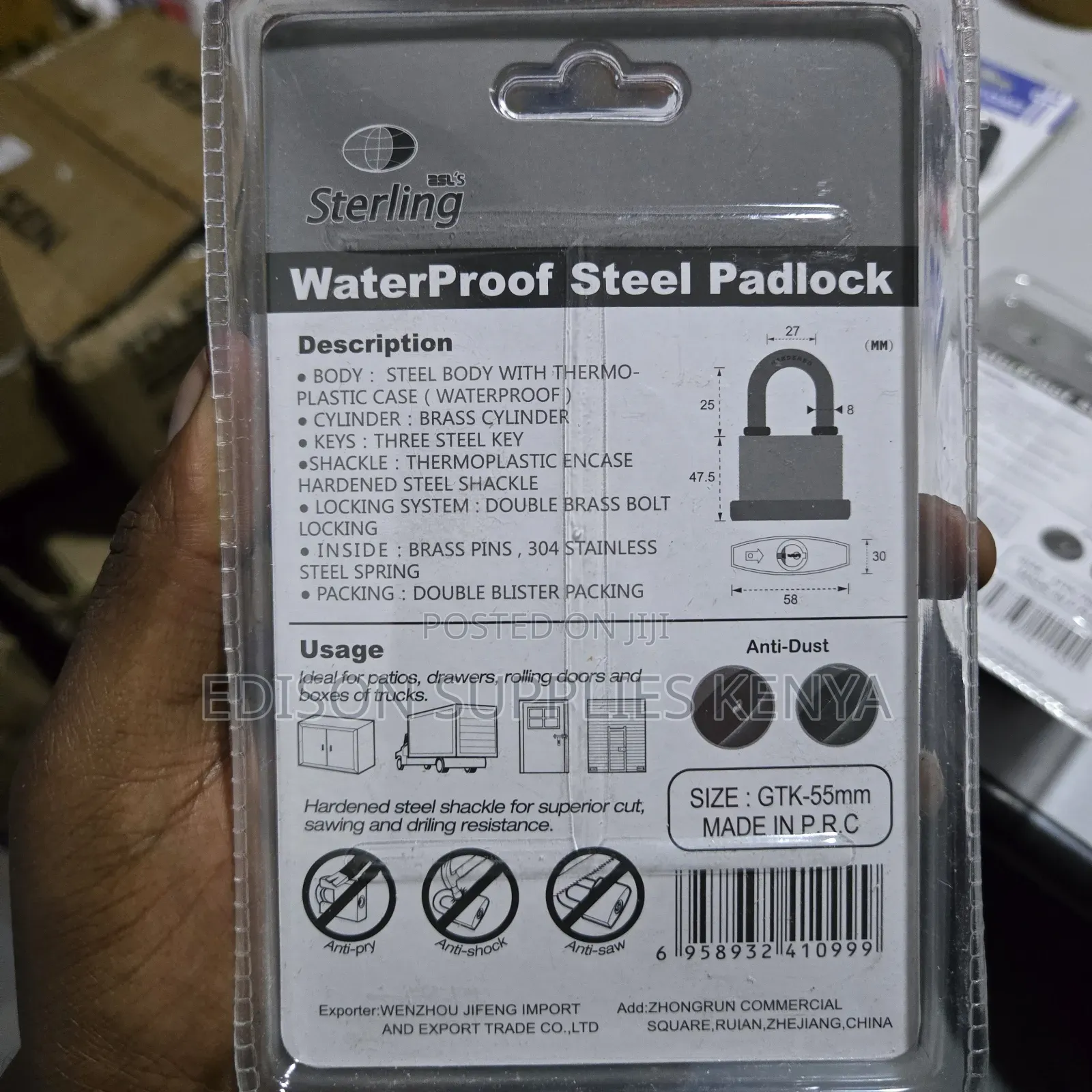 Padlocks Weather Waterproof Brass Cylinder Steel Padlocks