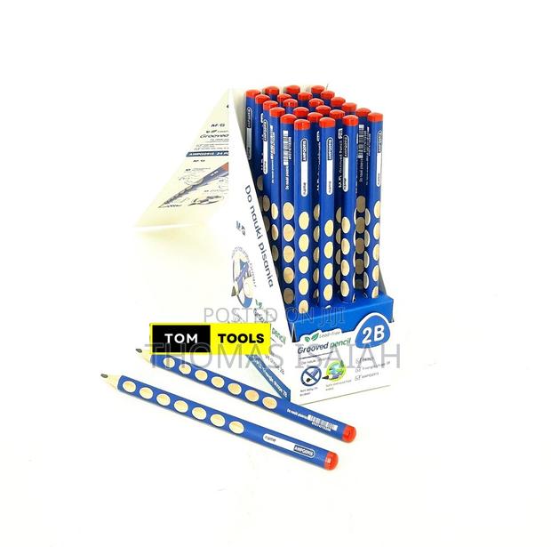 24pcs 2b Easy Grip Triangular Grooved Pencils - main view