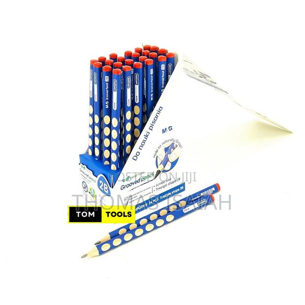 24pcs 2b Easy Grip Triangular Grooved Pencils - thumbnail 3