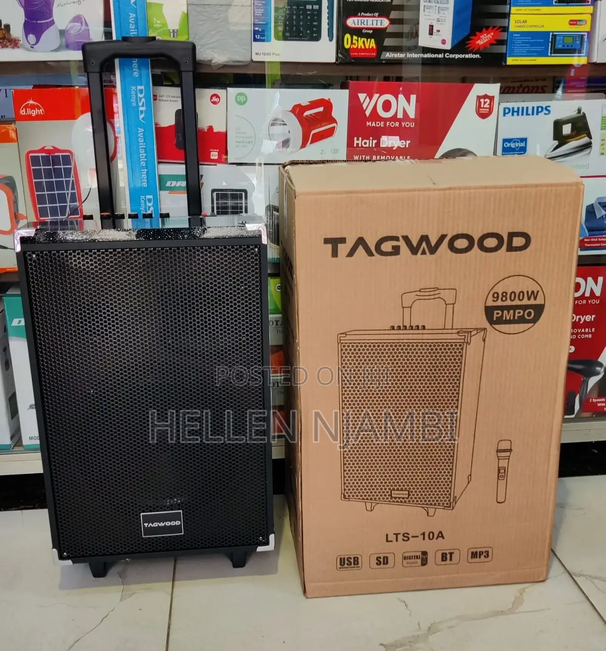 Tagwood 10inch Portable Trolley Speaker