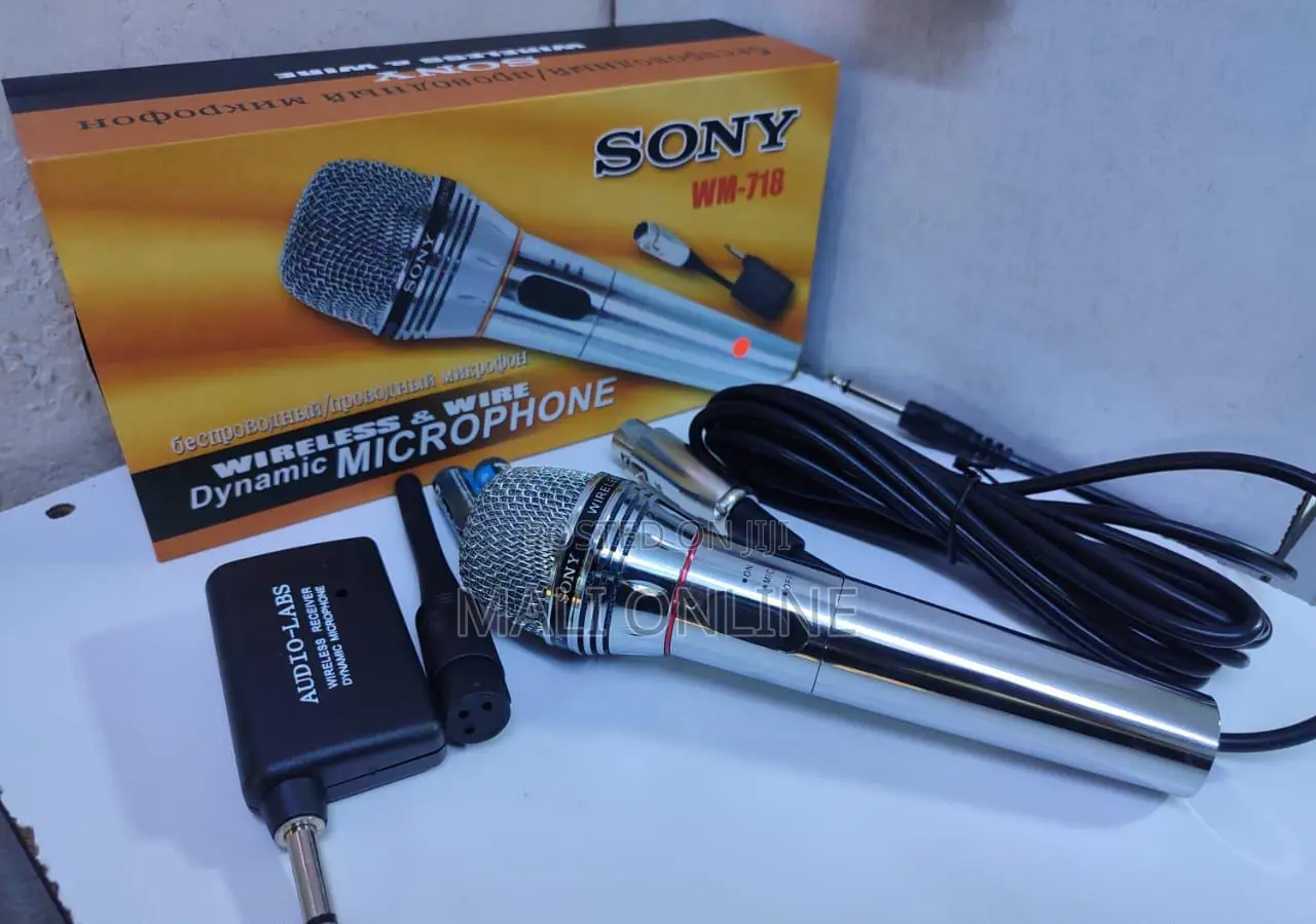 Sony Wm-718 Dual Mode Dynamic Microphone Wired&Wireless Mic